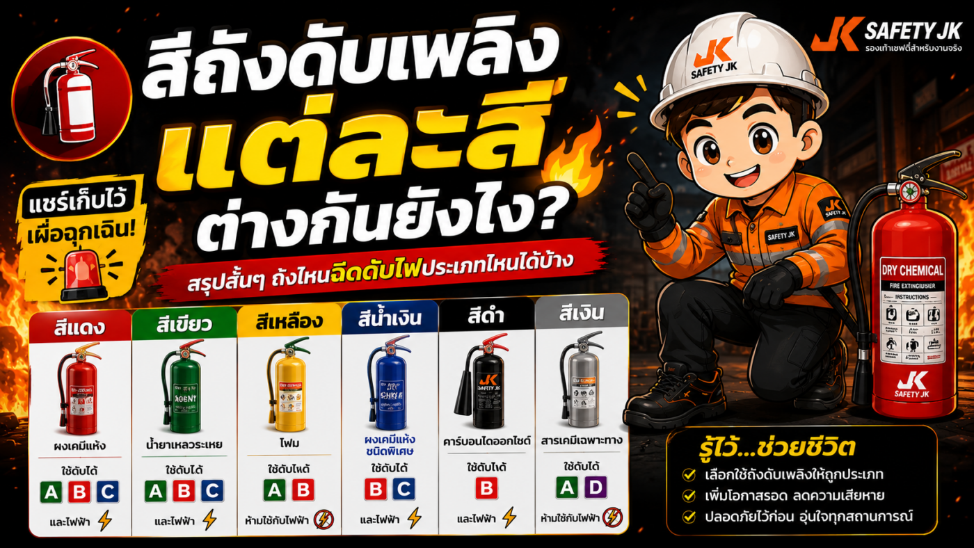 สีถังดับเพลิงแต่ละสี ต่างกันยังไง