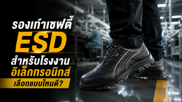 รองเท้าเซฟตี้ ESD สำหรับโรงงานอิเล็กทรอนิกส์ เลือกแบบไหนดี?